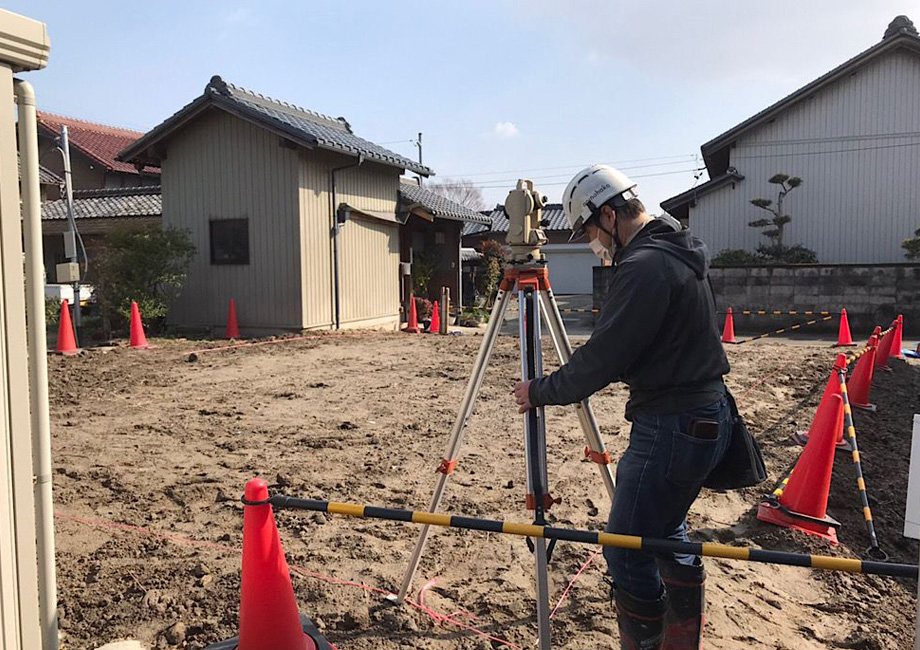 海部郡大治町にて地縄張り