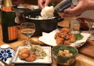 豆腐と鶏ひき肉の竜田揚げ