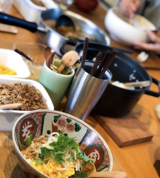 春休み中のそぼろ丼