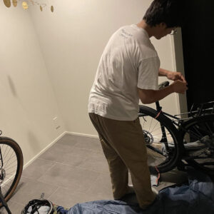 自転車のチェーン直し